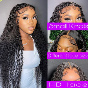 DEEP CURL HD Glueless Lace Closure Wig