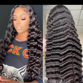 LOOSE DEEP CURL HD Glueless Lace Closure Wig