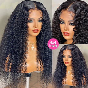 DEEP CURL HD Glueless Lace Closure Wig